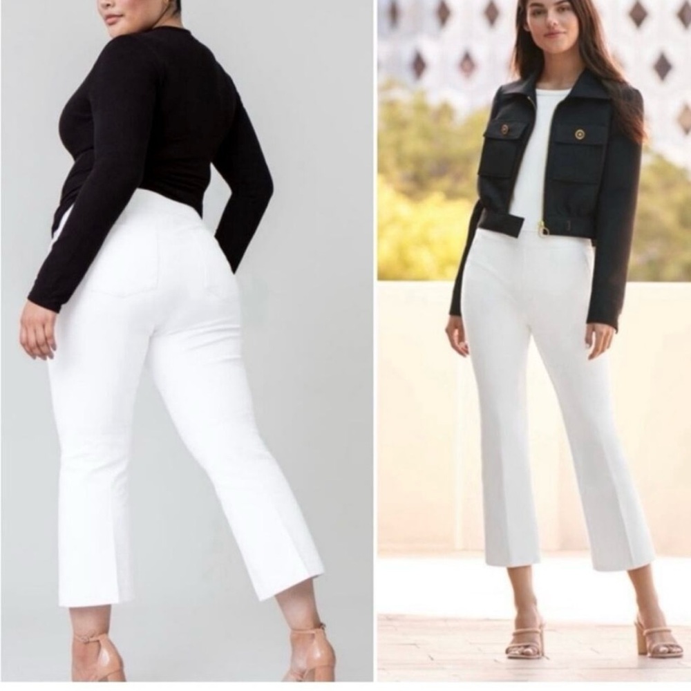 Chic White Cropped Pants